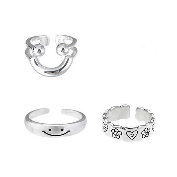 Smiley Ring Set