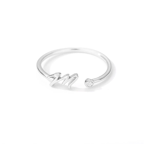 Dainty Initial Ring